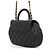 Borsa a tracolla Chanel in agnello nero - vista 2