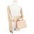 Borsa a tracolla con catena in pelle beige Chanel - vista 4