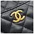 Borsa a tracolla Chanel in pelle di vitello martellata nera Nero - vista 9
