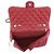Borsa a tracolla Chanel in agnello rosso - vista 6