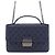 Borsa a tracolla con catena Chanel in pelle blu navy