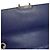 Borsa a tracolla con catena Chanel in pelle blu navy - vista 11