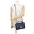 Borsa a tracolla con catena Chanel in pelle blu navy - vista 5