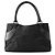 Borsa tote Gucci nera in tela GG e pelle Nero