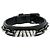 Bracciale charm in pelle e argento 925 da uomo Bottega Veneta Nero