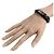 Bracciale charm in pelle e argento 925 da uomo Bottega Veneta Nero - vista 10