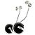 Orecchini a catena con palline da donna Gucci Nero Argento - vista 2