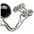 Orecchini a catena con palline da donna Gucci Nero Argento - vista 4