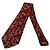Yves Saint Laurent Geometric Silk Tie Black Red Golden