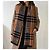 Sciarpa Burberry Check in Cashmere e Lana - Arancione e Grigio - vista 2