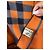 Sciarpa Burberry Check in Cashmere e Lana - Arancione e Grigio - vista 5
