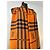 Sciarpa Burberry Check in Cashmere e Lana - Arancione e Grigio - vista 7