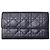 Dior Cannage Navy Blue Leather Wallet