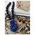 Autre Marque Set Gioielli Collana e Orecchini Blu con Pendente D'oro Blu scuro - vista 4