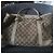 Borsa Tote Gucci GG Supreme in Tela e Pelle Beige Marrone - vista 2