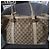Borsa Tote Gucci GG Supreme in Tela e Pelle Beige Marrone - vista 5
