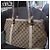 Borsa Tote Gucci GG Supreme in Tela e Pelle Beige Marrone - vista 8