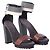Sandalo con platform colorblock verde e marrone Brunello Cucinelli Multicolore - vista 2