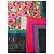 Foulard in seta Gucci Floral Archivio anni 80 Nero Rosa Verde Porpora Gold hardware - vista 11