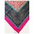 Foulard in seta Gucci Floral Archivio anni 80 Nero Rosa Verde Porpora Gold hardware - vista 12