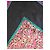 Foulard in seta Gucci Floral Archivio anni 80 Nero Rosa Verde Porpora Gold hardware - vista 7