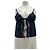 Autre Marque Top halter con pizzo blu navy KAT THE LABEL