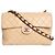 Chanel Beige Vintage 2000 Lammleder Klappentasche Braun
