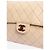 Chanel Beige Vintage 2000 Lammleder Klappentasche Braun - Ansicht 6