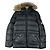 Chaqueta de plumón Pyrenex negra para hombre con capucha de pelo Negro