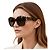 Gafas de sol Lanvin de acetato marrón con perlas Castaño - vista 3