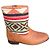 Autre Marque Stivaletti Kiboots in pelle e kilim Marrone Multicolore