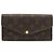 Cartera larga plegable Louis Vuitton Monogram Portefeuille Sarah Fucsia
