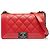 Chanel Red Old Medium Calfskin Double Stitch Boy Flap Rosso
