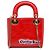 Lady Dior in pelle di vitello rosso con paillettes
Mini - vista 3