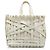 Jil Sander White Woven Leather Basket Tote