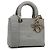 Dior Grau Canvas Cannage Lady D Lite Medium Braun - Ansicht 2