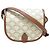 Céline Celine White Medium Triomphe Coated Canvas Folco Crossbody Bianco Crudo