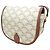 Céline Celine White Medium Triomphe Coated Canvas Folco Crossbody Bianco Crudo - vista 2