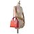 Lady Dior aus zweifarbigem orangefarbenem Lammleder, Größe Medium - Ansicht 13