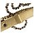 Chanel Gabrielle Crossbody in agnello metallizzato oro Small D'oro - vista 13