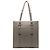 Tote vertical em couro com relevo GG cinza Gucci Marrom - vista 3