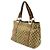 Borsa Tote GUCCI GG Canvas Bamboo Marrone Beige - vista 3