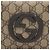 Borsa a tracolla Gucci GG Supreme con logo Interlocking G Beige Cachi Marrone scuro - vista 5