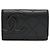 Tarjetero de piel esmaltada negra Chanel Cambon Line Negro