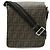 Fendi Schultertasche Zucca Muster Khaki Dunkelbraun