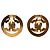 Runde Clip-On Ohrringe aus vergoldetem Material mit Drehverschluss CC von Chanel Golden - Ansicht 2