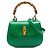 Bamboo Bolsa Gucci Mini em couro de bezerro verde 1947 com alça de bambu