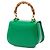 Bamboo Bolsa Gucci Mini em couro de bezerro verde 1947 com alça de bambu - vista 2