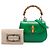 Bamboo Bolsa Gucci Mini em couro de bezerro verde 1947 com alça de bambu - vista 7