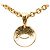 Collana con pendente rotondo Chanel Gold CC placcato oro D'oro - vista 2
